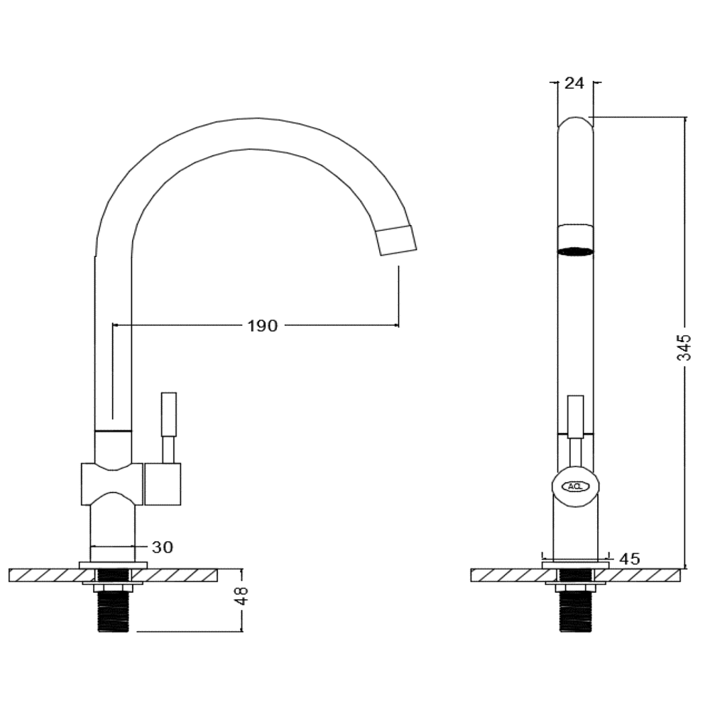 ACL Pillar Sink Tap - ACOLIA